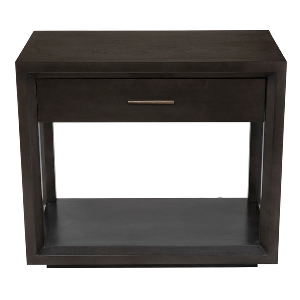 Noir Antony Side Table - Handcrafted Mahogany Accent with Brass Hardware for Modern Living Spaces Pale GTAB830P