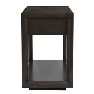 Noir Antony Side Table - Handcrafted Mahogany Accent with Brass Hardware for Modern Living Spaces Pale GTAB830P