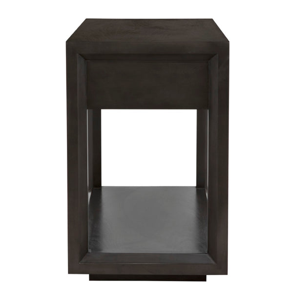 Noir Antony Side Table - Handcrafted Mahogany Accent with Brass Hardware for Modern Living Spaces Pale GTAB830P