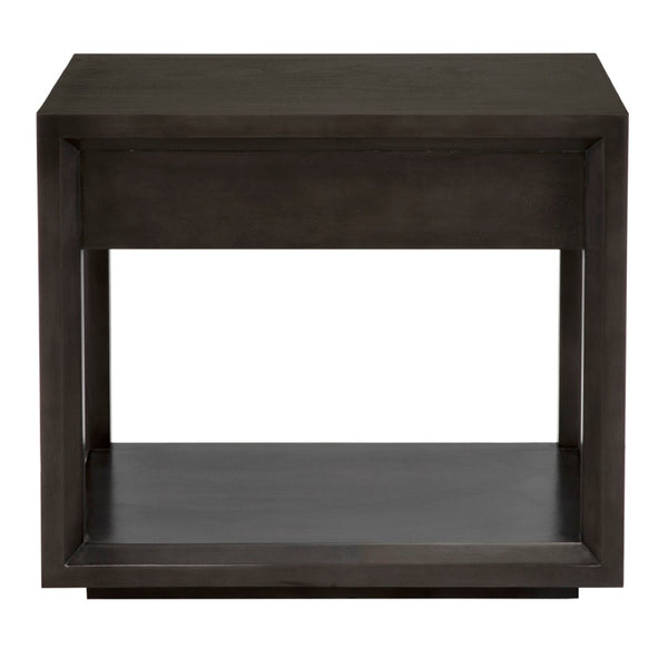 Noir Antony Side Table - Handcrafted Mahogany Accent with Brass Hardware for Modern Living Spaces Pale GTAB830P