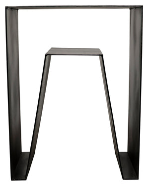 Noir Quintin Side Table - Modern Black Iron Accent Table for Stylish Living Spaces, Minimalist Design GTAB838MTB