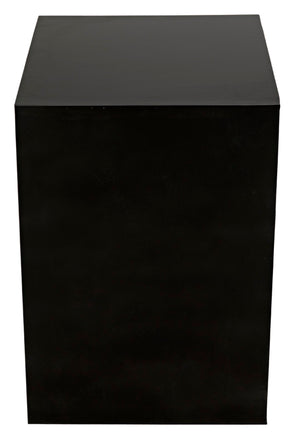 Noir Quintin Side Table - Modern Black Iron Accent Table for Stylish Living Spaces, Minimalist Design GTAB838MTB