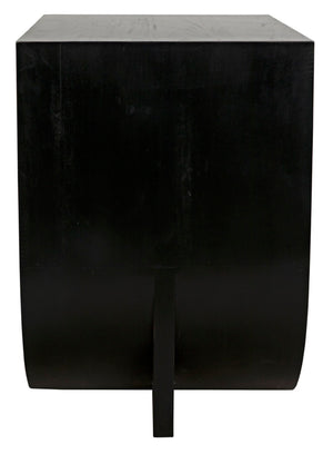 Noir Burton Side Table - Elegant Handcrafted Design with Two Drawers, Mahogany and Teak Finish, Versatile Decor Right GTAB848HB-R