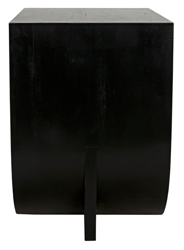 Noir Burton Side Table - Elegant Handcrafted Design with Two Drawers, Mahogany and Teak Finish, Versatile Decor Right GTAB848HB-R