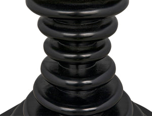 Noir Scheiben Handcrafted Side Table in Hand-Rubbed Black - Sculptural Mahogany Design for Modern Spaces GTAB851HB