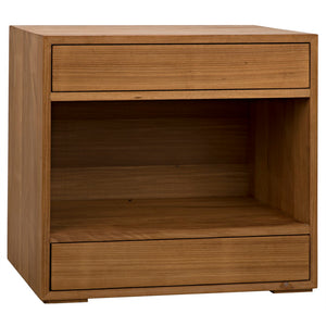 Noir SL05 Elegant Gold Teak Side Table - Versatile Accent for Modern & Classic Interiors, 30" W x 18" D GTAB858GT