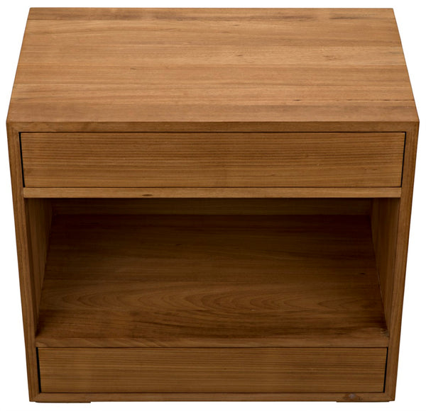Noir SL05 Elegant Gold Teak Side Table - Versatile Accent for Modern & Classic Interiors, 30" W x 18" D GTAB858GT