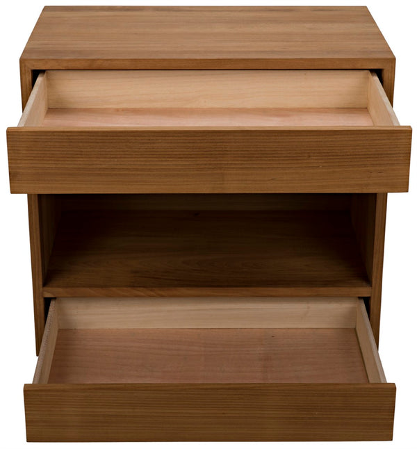 Noir SL05 Elegant Gold Teak Side Table - Versatile Accent for Modern & Classic Interiors, 30" W x 18" D GTAB858GT