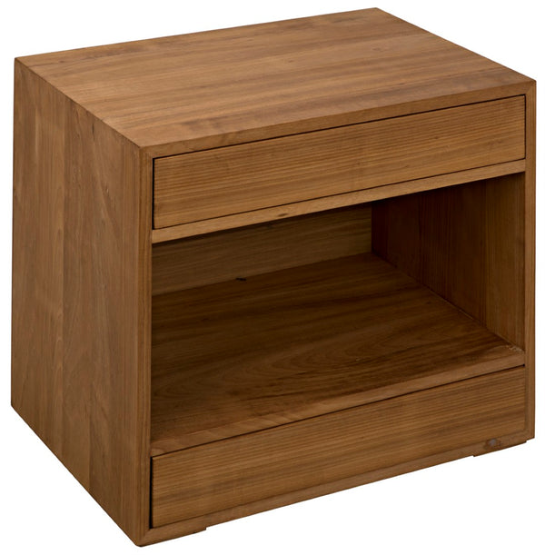 Noir SL05 Elegant Gold Teak Side Table - Versatile Accent for Modern & Classic Interiors, 30" W x 18" D GTAB858GT