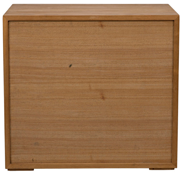 Noir SL05 Elegant Gold Teak Side Table - Versatile Accent for Modern & Classic Interiors, 30" W x 18" D GTAB858GT