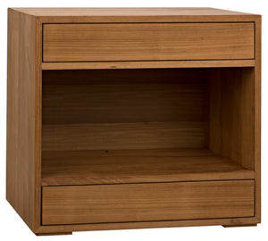 Noir SL05 Elegant Gold Teak Side Table - Versatile Accent for Modern & Classic Interiors, 30" W x 18" D GTAB858GT