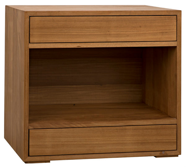 Noir SL05 Elegant Gold Teak Side Table - Versatile Accent for Modern & Classic Interiors, 30" W x 18" D GTAB858GT