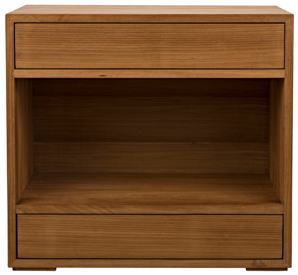 Noir SL05 Elegant Gold Teak Side Table - Versatile Accent for Modern & Classic Interiors, 30" W x 18" D GTAB858GT