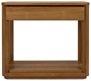 Noir SL11 Teak Side Table - Handcrafted Gold Finish Accent for Stylish Living Room & Bedroom Decor GTAB866GT