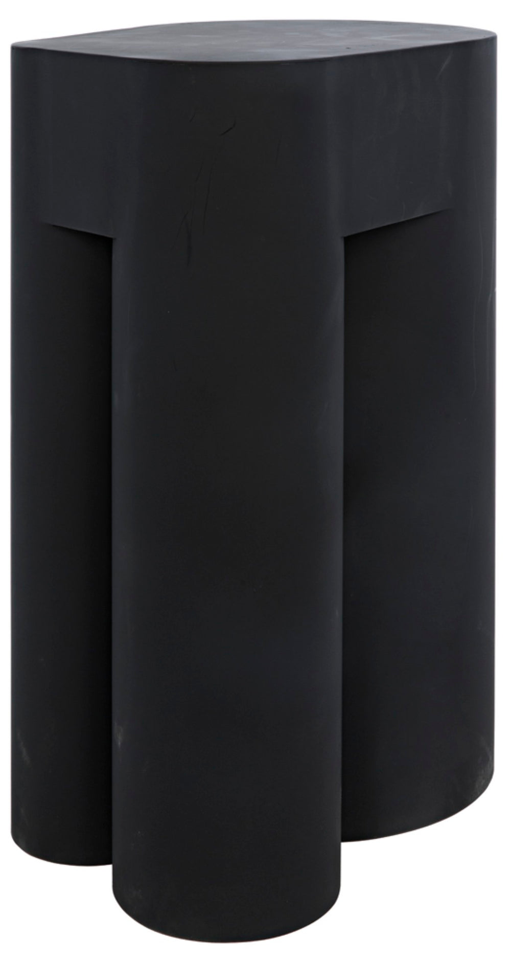 Noir Blair Side Table - Modern Black Iron Accent Table for Living Room, Minimalist Design & Functionality GTAB869MTB