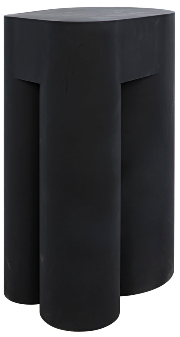 Noir Blair Side Table - Modern Black Iron Accent Table for Living Room, Minimalist Design & Functionality GTAB869MTB