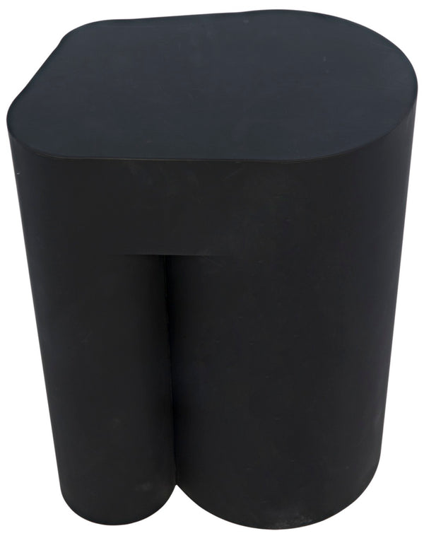 Noir Blair Side Table - Modern Black Iron Accent Table for Living Room, Minimalist Design & Functionality GTAB869MTB