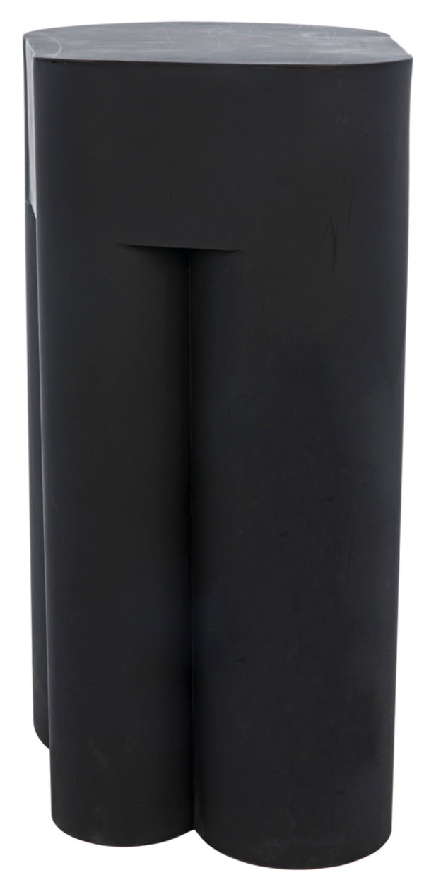 Noir Blair Side Table - Modern Black Iron Accent Table for Living Room, Minimalist Design & Functionality GTAB869MTB