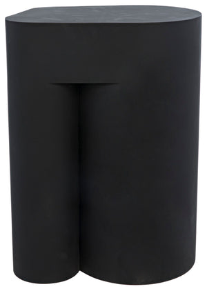 Noir Blair Side Table - Modern Black Iron Accent Table for Living Room, Minimalist Design & Functionality GTAB869MTB