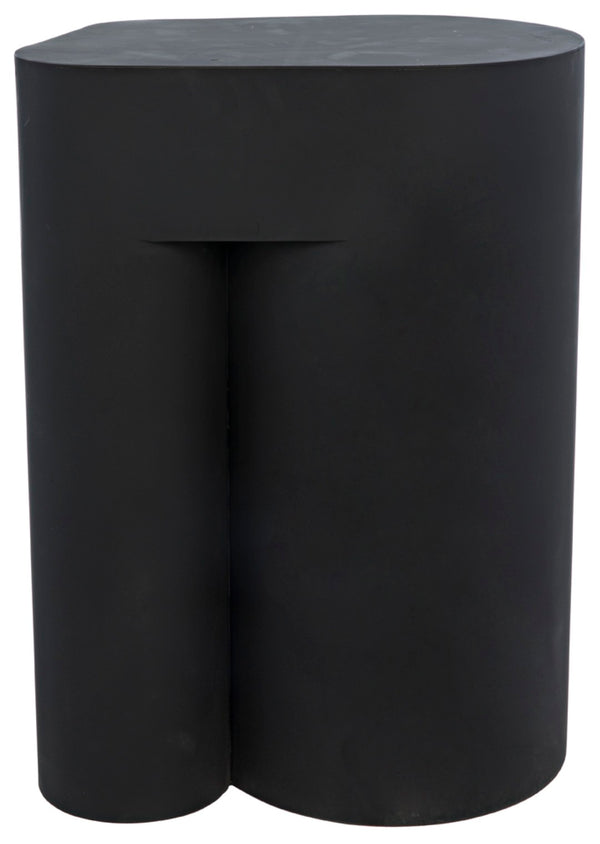 Noir Blair Side Table - Modern Black Iron Accent Table for Living Room, Minimalist Design & Functionality GTAB869MTB