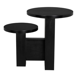 Noir Mikasa Side Table - Elegant Hand-Rubbed Black Accent Piece for Modern & Traditional Spaces 30" W GTAB9004HB