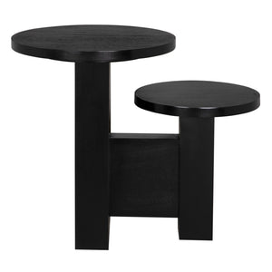 Noir Mikasa Side Table - Elegant Hand-Rubbed Black Accent Piece for Modern & Traditional Spaces 30" W GTAB9004HB
