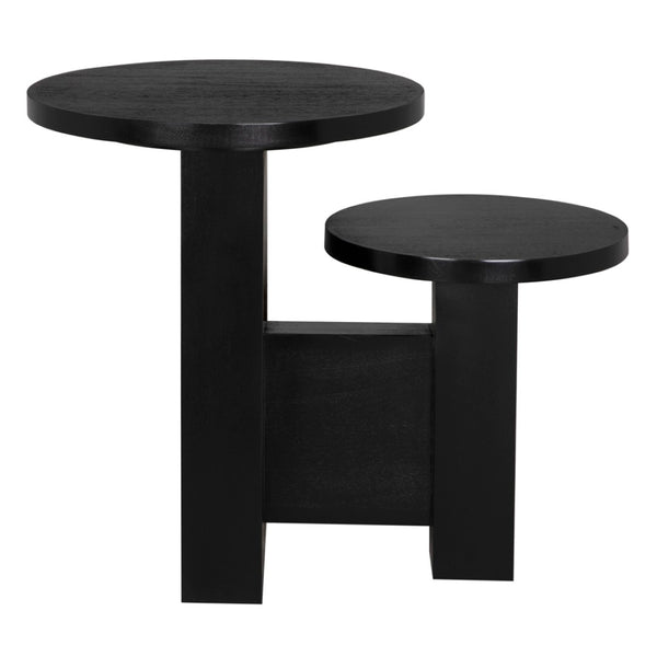 Noir Mikasa Side Table - Elegant Hand-Rubbed Black Accent Piece for Modern & Traditional Spaces 30" W GTAB9004HB