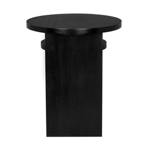 Noir Mikasa Side Table - Elegant Hand-Rubbed Black Accent Piece for Modern & Traditional Spaces 30" W GTAB9004HB