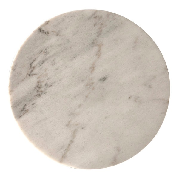 Noir Shantu Modern Side Table with Durable Iron Frame - Chic Accent for Living Rooms & Small Spaces Aged Brass GTAB9009AB-W