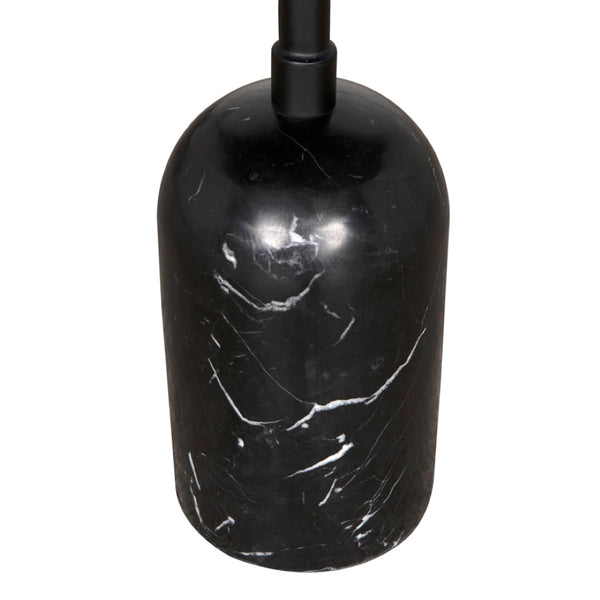 Noir Shantu Modern Side Table with Durable Iron Frame - Chic Accent for Living Rooms & Small Spaces Matte Black GTAB9010MTB