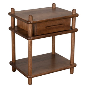 Noir Keller Side Table - Dark Walnut Accent Piece with Modern Design, Perfect for Living Room or Bedroom GTAB9017DW