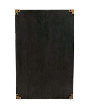 Noir Campaign Chest, Pale - Elegant Mahogany Side Table with Three Drawers for Stylish Storage Solutions GTAB901P