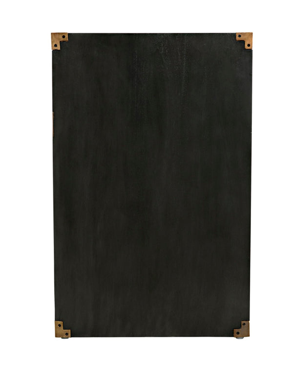 Noir Campaign Chest, Pale - Elegant Mahogany Side Table with Three Drawers for Stylish Storage Solutions GTAB901P