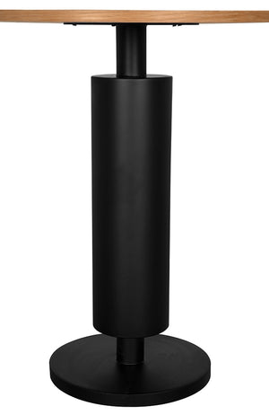 Noir Kensington Side Table - Modern White Oak Accent Table with Black Iron Base for Stylish Interiors GTAB9024MTB