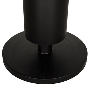 Noir Kensington Side Table - Modern White Oak Accent Table with Black Iron Base for Stylish Interiors GTAB9024MTB