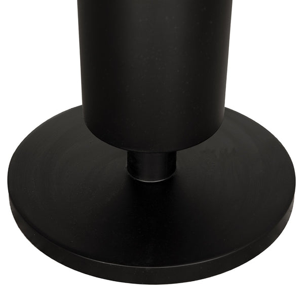 Noir Kensington Side Table - Modern White Oak Accent Table with Black Iron Base for Stylish Interiors GTAB9024MTB