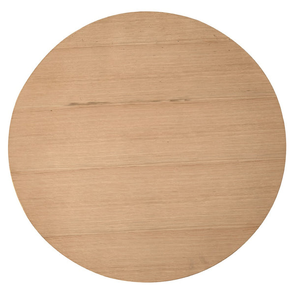 Noir Kensington Side Table - Modern White Oak Accent Table with Black Iron Base for Stylish Interiors GTAB9024MTB