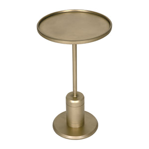 Kurtz Brass Iron Pedestal Side Table Sculptural Tray Top for Modern Living Spaces