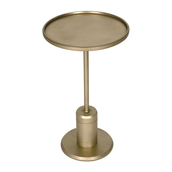 Kurtz Brass Iron Pedestal Side Table Sculptural Tray Top for Modern Living Spaces