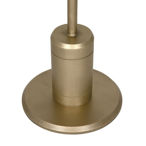 Kurtz Brass Iron Pedestal Side Table Sculptural Tray Top for Modern Living Spaces