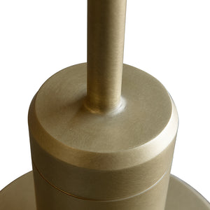 Kurtz Brass Iron Pedestal Side Table Sculptural Tray Top for Modern Living Spaces