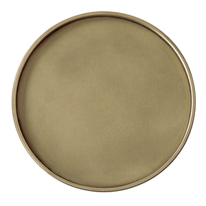 Kurtz Brass Iron Pedestal Side Table Sculptural Tray Top for Modern Living Spaces