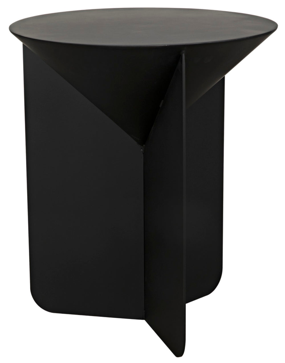 Noir Lora Side Table - Modern Black Iron Accent for Living Rooms, Bedrooms, & Offices - Stylish & Durable GTAB909MTB