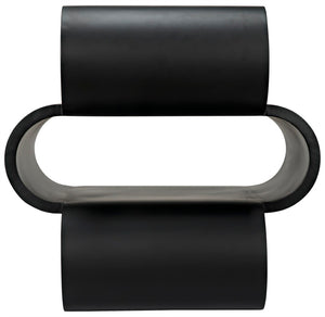 Noir Nada Side Table - Hand-Forged Black Iron Accent Table with Sculptural Design for Modern Spaces GTAB911MTB