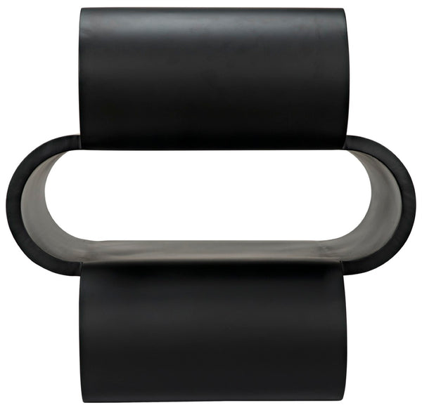 Noir Nada Side Table - Hand-Forged Black Iron Accent Table with Sculptural Design for Modern Spaces GTAB911MTB