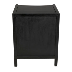 Noir Hampton Night Stand 24" - Elegant Mahogany with Timeless Design and Ample Storage for Your Bedroom Hand Rubbed Black GTAB928HB