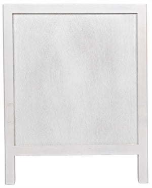 Noir Hampton Night Stand 24" - Elegant Mahogany with Timeless Design and Ample Storage for Your Bedroom White Wash GTAB928WH