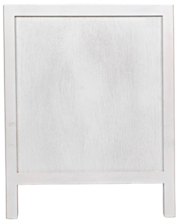 Noir Hampton Night Stand 24" - Elegant Mahogany with Timeless Design and Ample Storage for Your Bedroom White Wash GTAB928WH