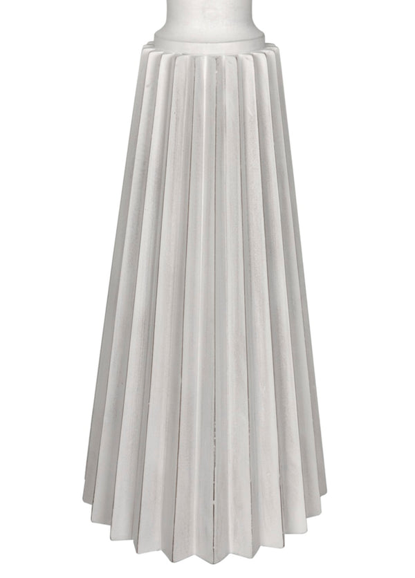 Noir Orson Side Table - Artisan-Crafted Mahogany Accent with Gold Trim for Modern Elegance and Style White Wash GTAB939WH