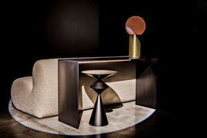 Noir Zasa Handcrafted Black Iron Side Table – Modern Geometric Design for Versatile Home Decor Use GTAB947MTB